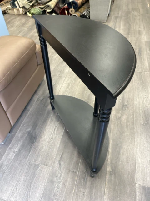 BLACK WOOD CRESCENT SOFA TABLE - Image 2