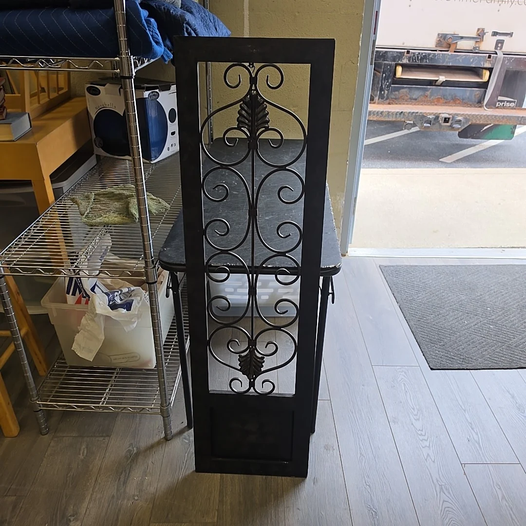 BLACK WOOD METAL WALL HANGING