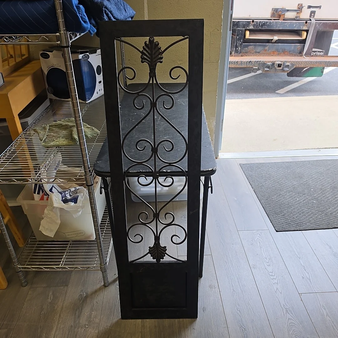 BLACK WOOD METAL WALL HANGING