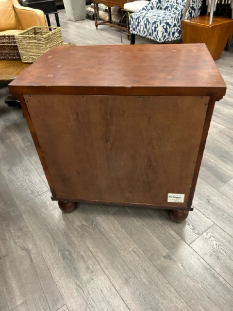 BROWN 3 DRAWER END TABLE - Image 4