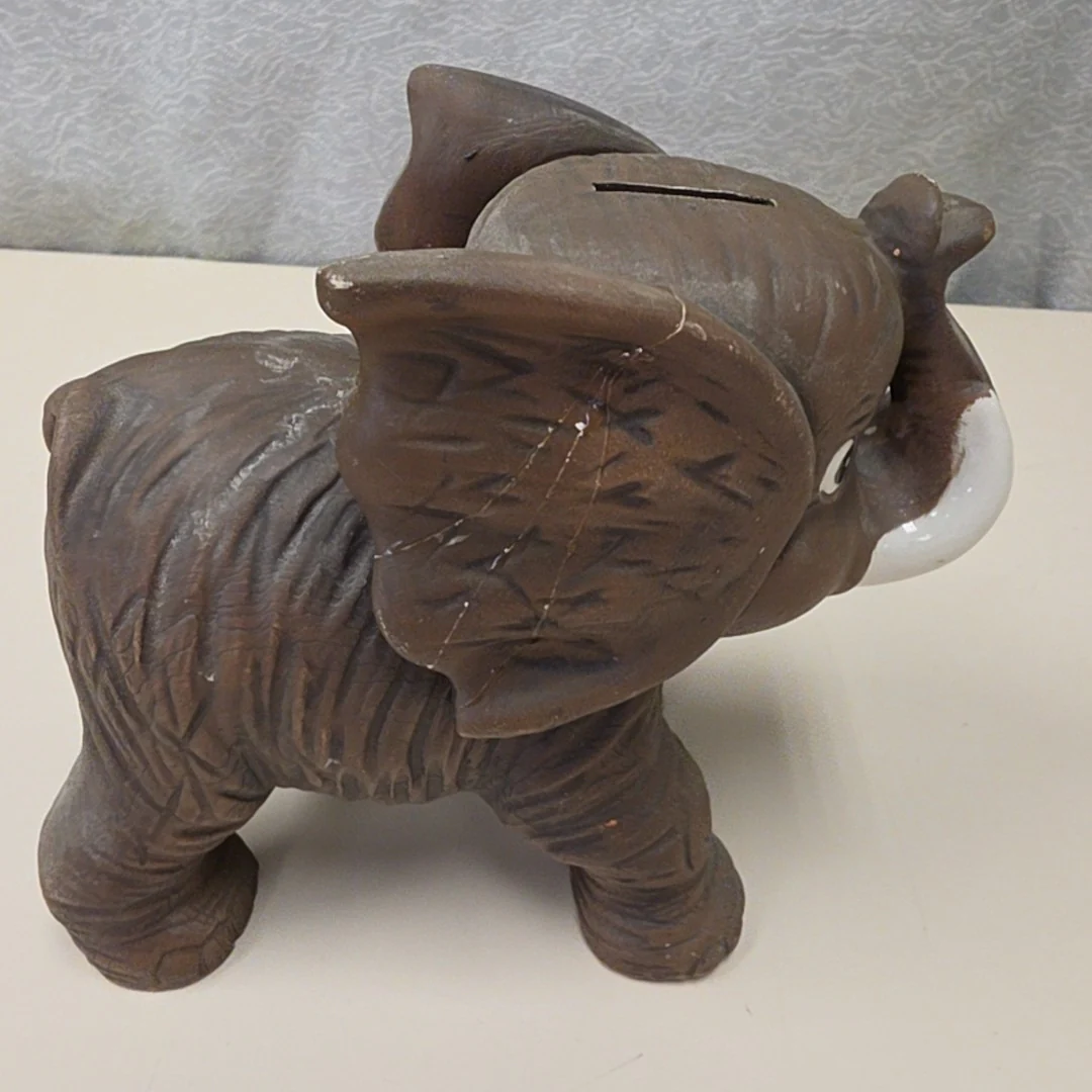 BROWN ELEPHANT PIGGY BANK - Image 2