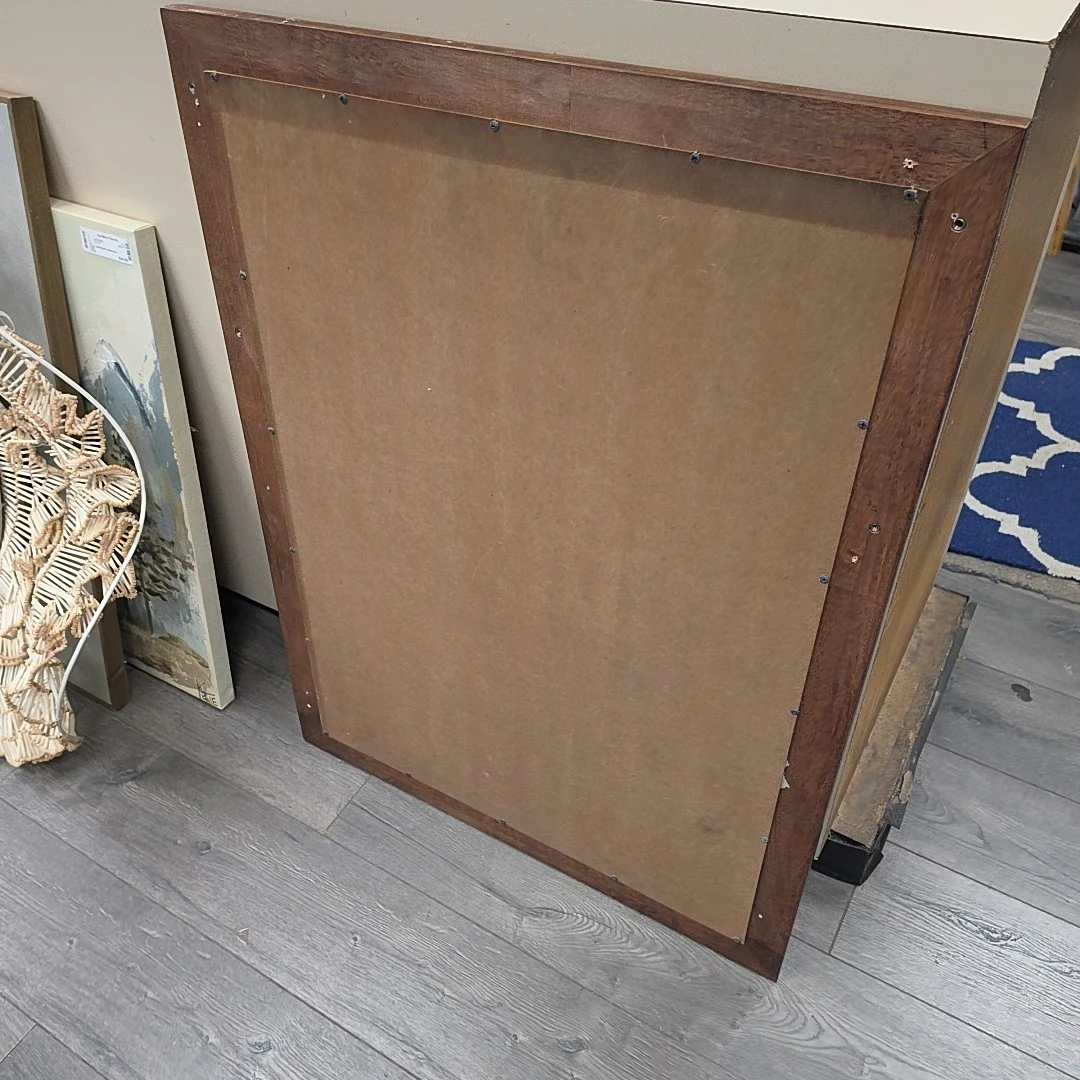 BROWN WOODEN MIRROR - Image 2