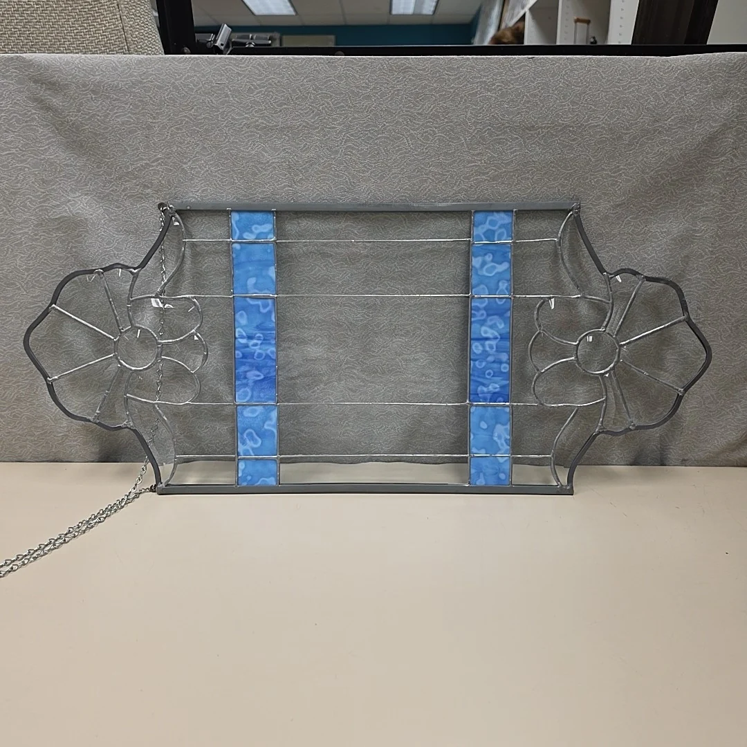 CLEAR/BLUE STAINED GLASS
