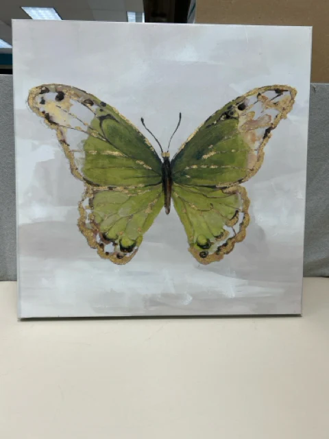 GREEN BUTTERFLY CANVAS ART