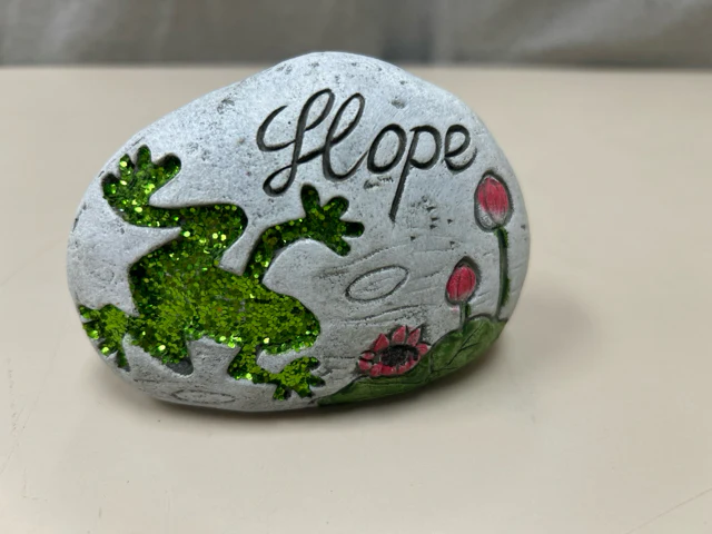 HOPE CERAMIC STONE FROG