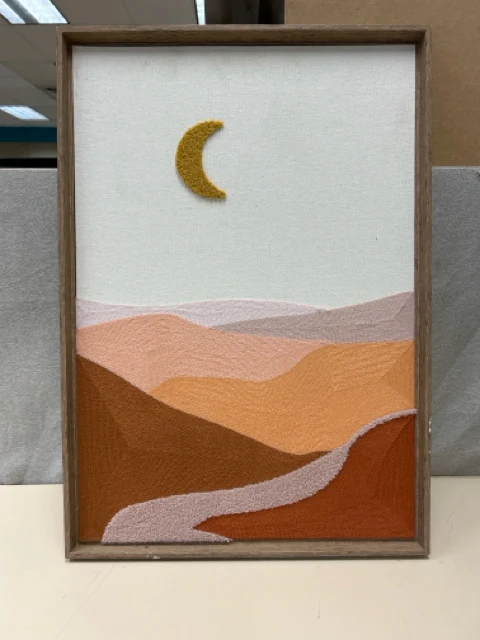 MOON ON SAND STITCHED ART