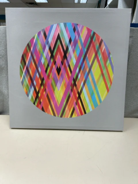 MULTI COLOR CIRCLE ON CANVAS