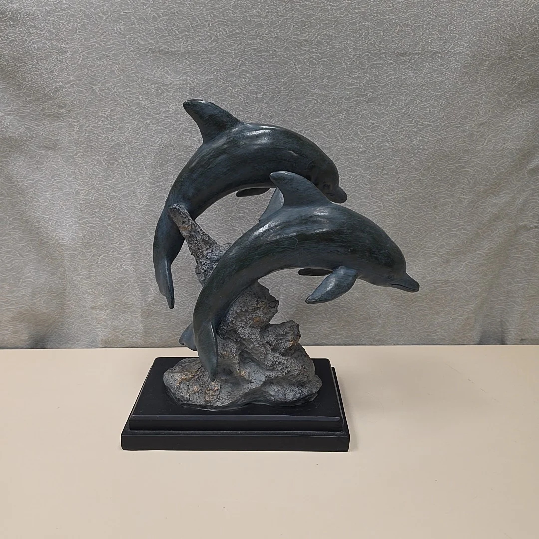 PAIR OF DOLPHINS STATUE