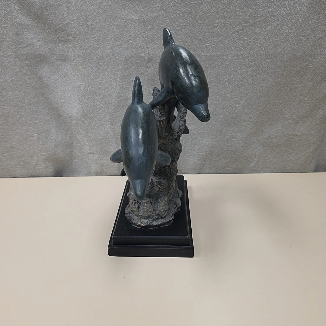 PAIR OF DOLPHINS STATUE - Image 2