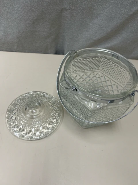 PRESSED GLASS LIDDED ICE BUCKET - Image 2