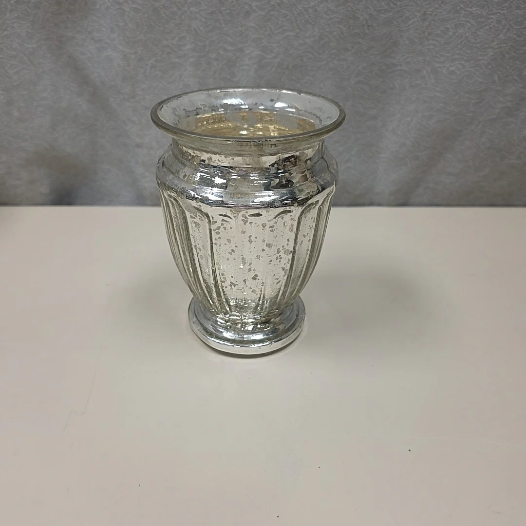 SILVER MERCURY GLASS VASE