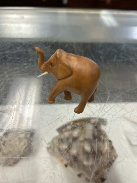 SMALL WOOD ELEPHANT FIGURINE
