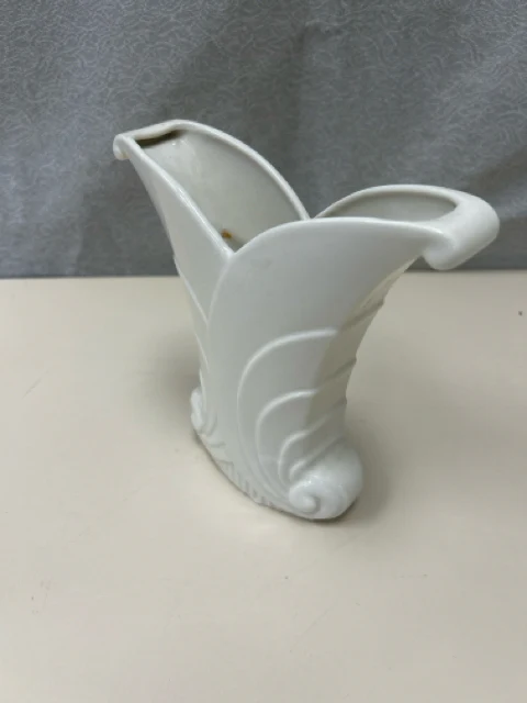 WHITE ART DECO VASE