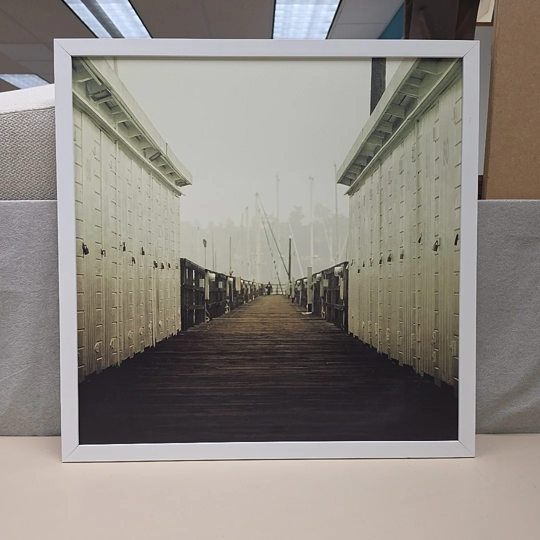 WHITE LOCKERS ON PIER