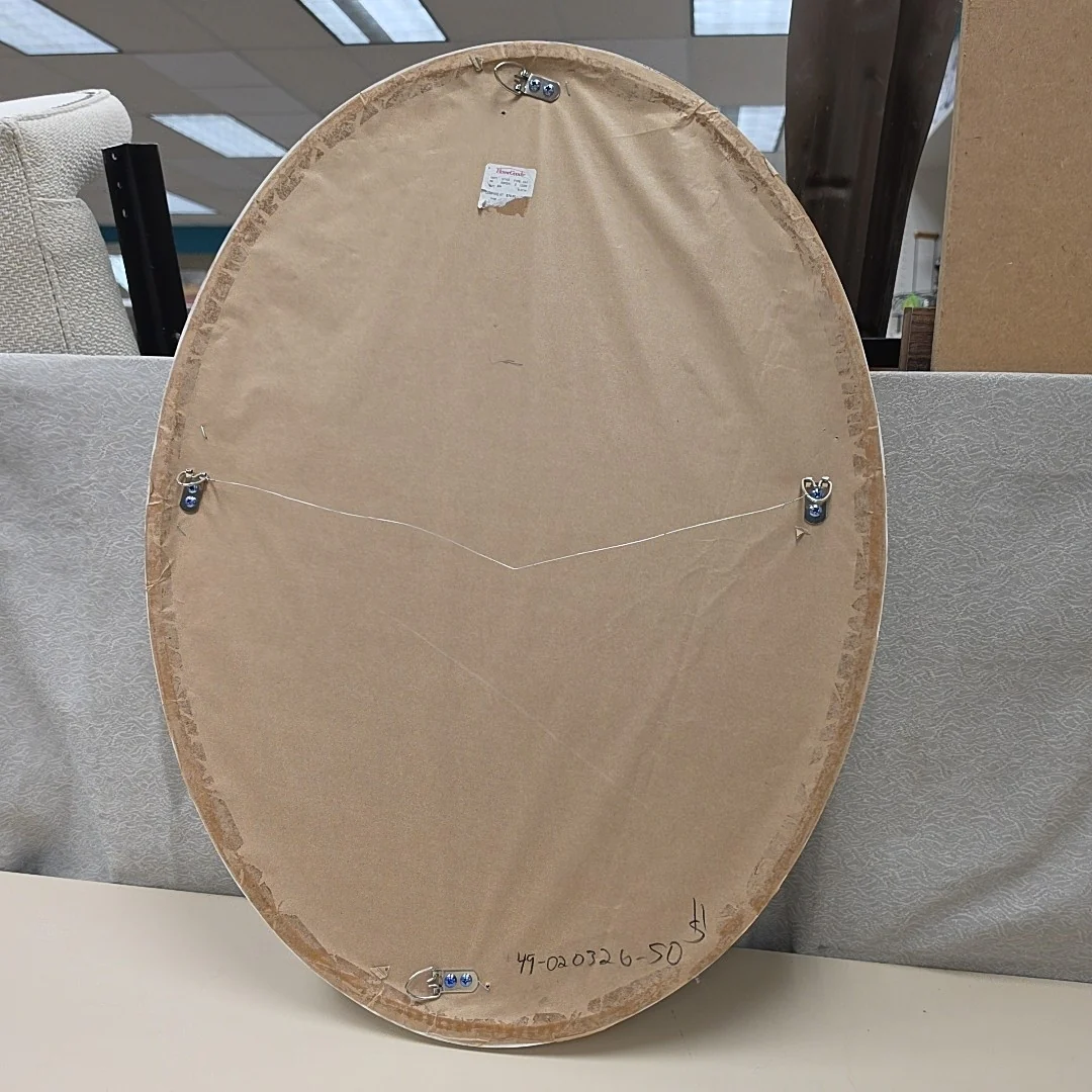 WHITE OVAL MIRROR - Image 2