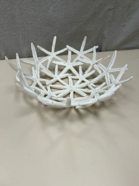 WHITE STARFISH MADE BOWL