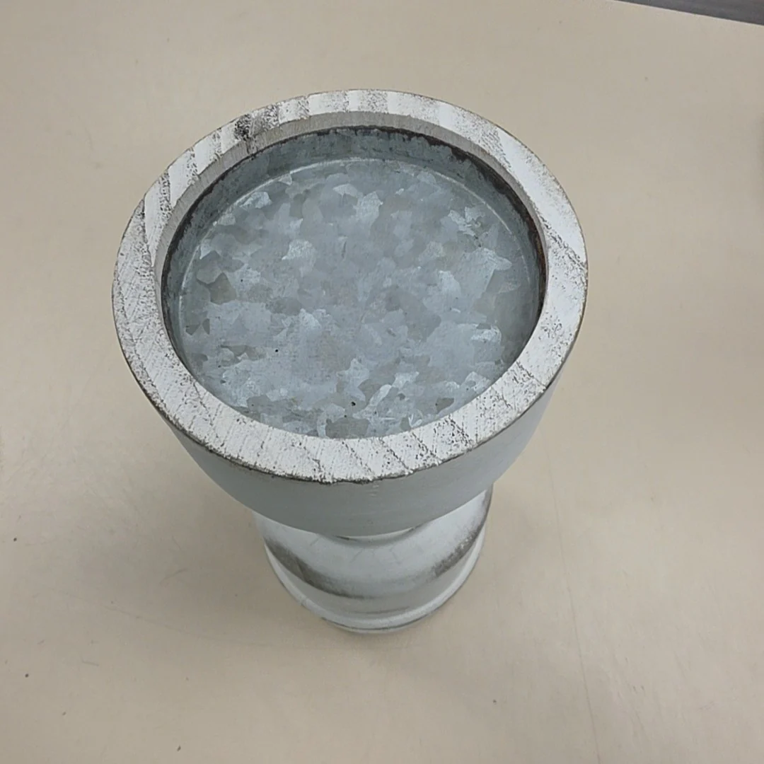WHITE WOODEN CANDLE STICK - Image 2