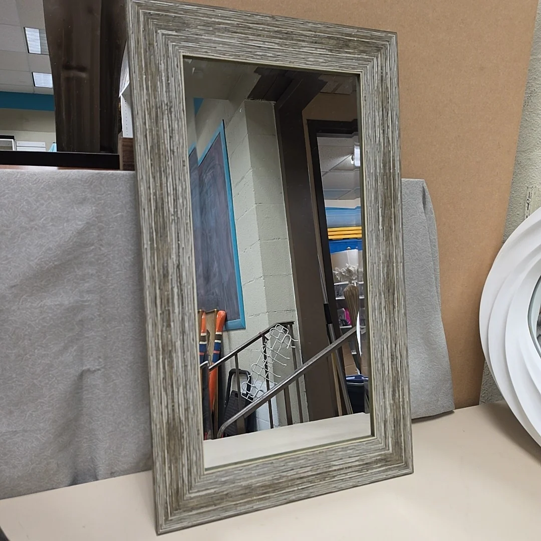 WOOD LOOK FRAME MIRROR