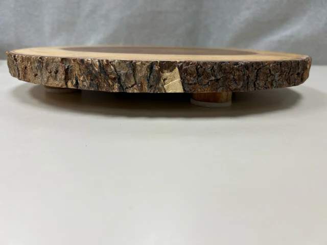 WOOD STUMP TRAY ON FEET - Image 2